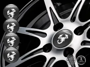 Fiat Abarth Rim Stickers Car Stylish Domed Design